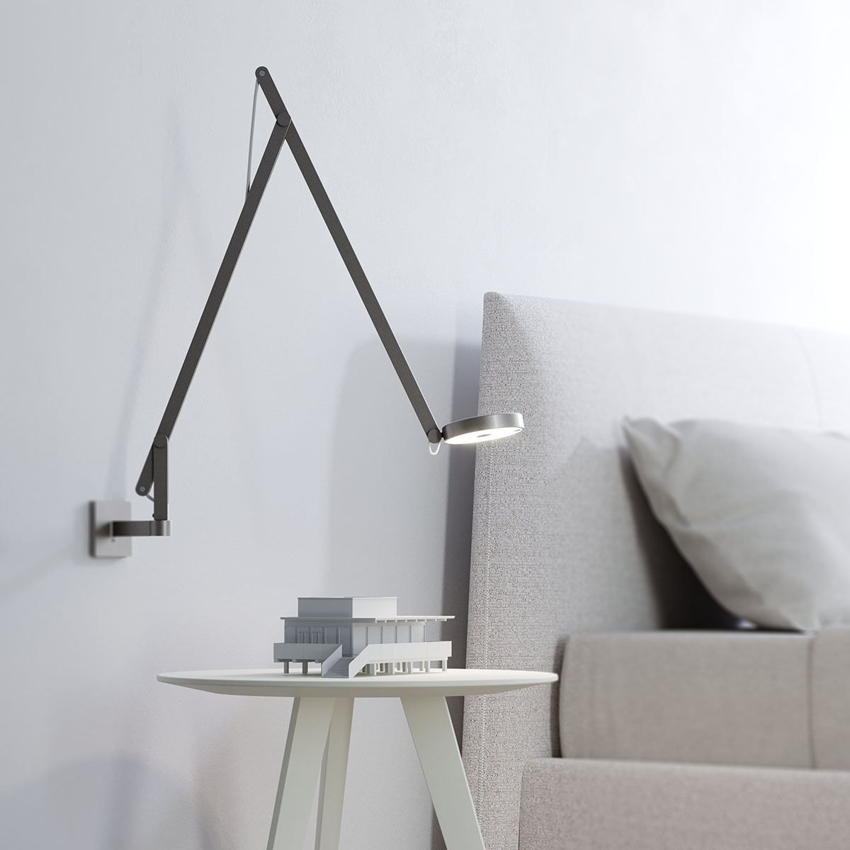 Rotaliana String W1 Dim-to-Warm LED Wandleuchte, silberfarben