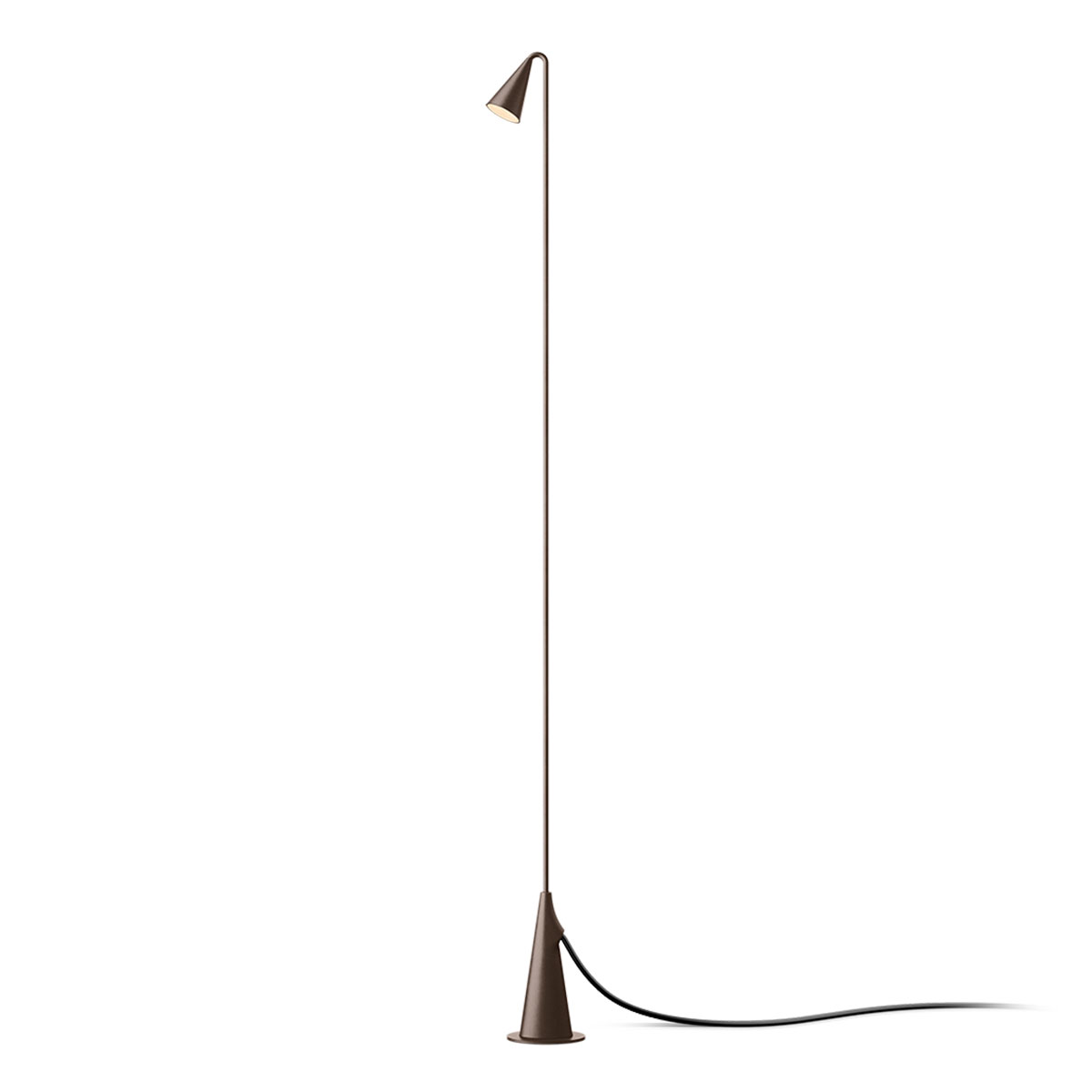 Vibia Brisa LED Außenleuchte, 1-flg., rostbraun matt, mit Erdspieß