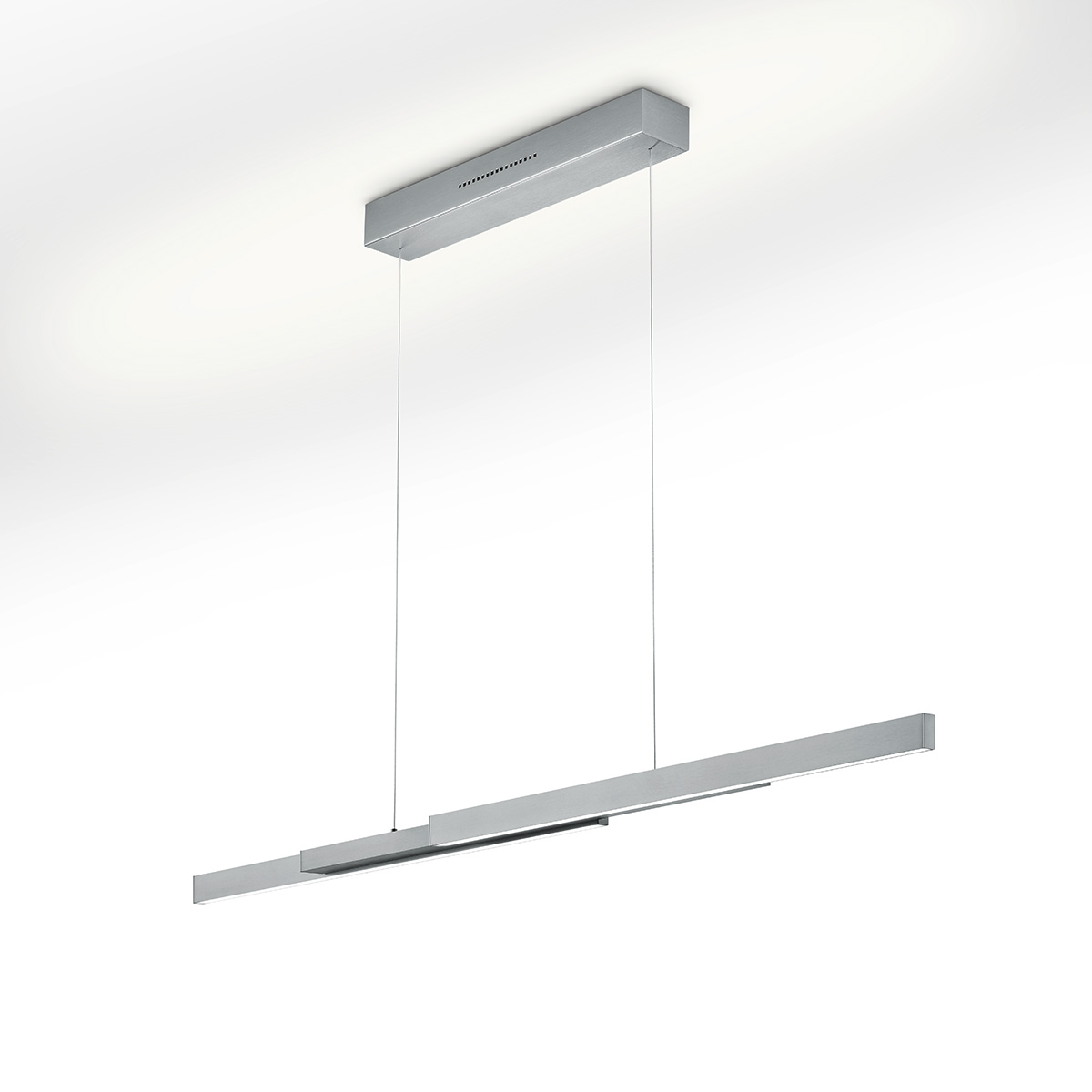 Knapstein Lara-L134 LED Pendelleuchte, stufenlos höhenverstellbar, Nickel matt Lara-L134 LED Pendelleuchte, stufenlos höhenverstellbar