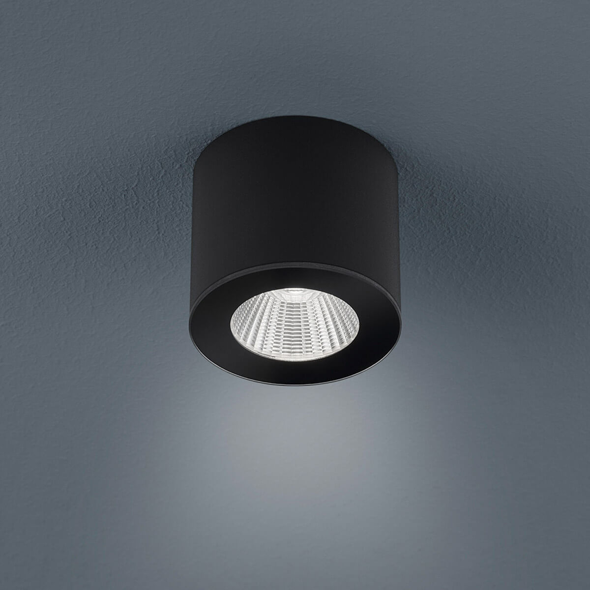 Helestra Oso LED Deckenstrahler, rund, schwarz matt