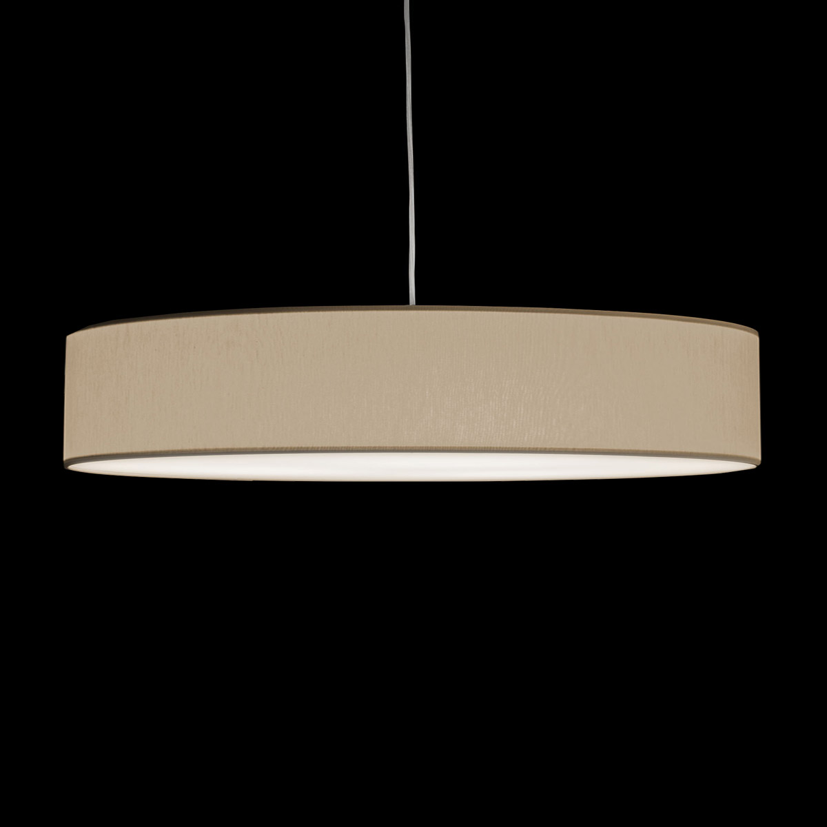 Holtkötter Vita P Pendelleuchte, Ø: 60 cm, Nickel matt, Chintz Sand