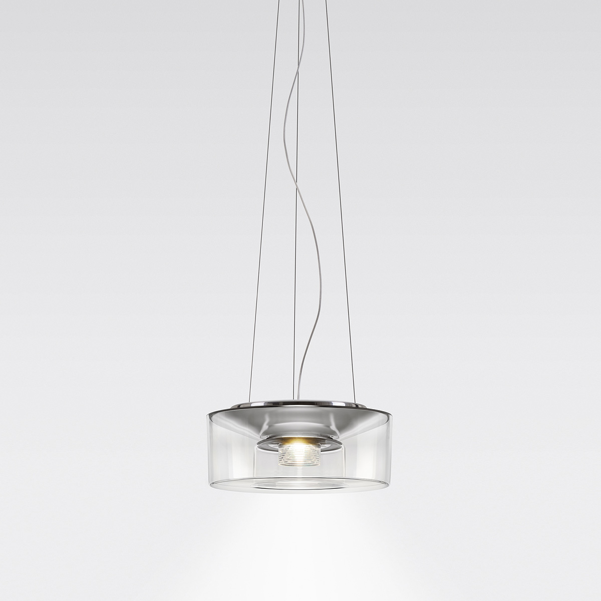 Serien.lighting Curling Suspension Rope S LED Pendelleuchte, 3000 K, Acryl klar (©serien.lighting)