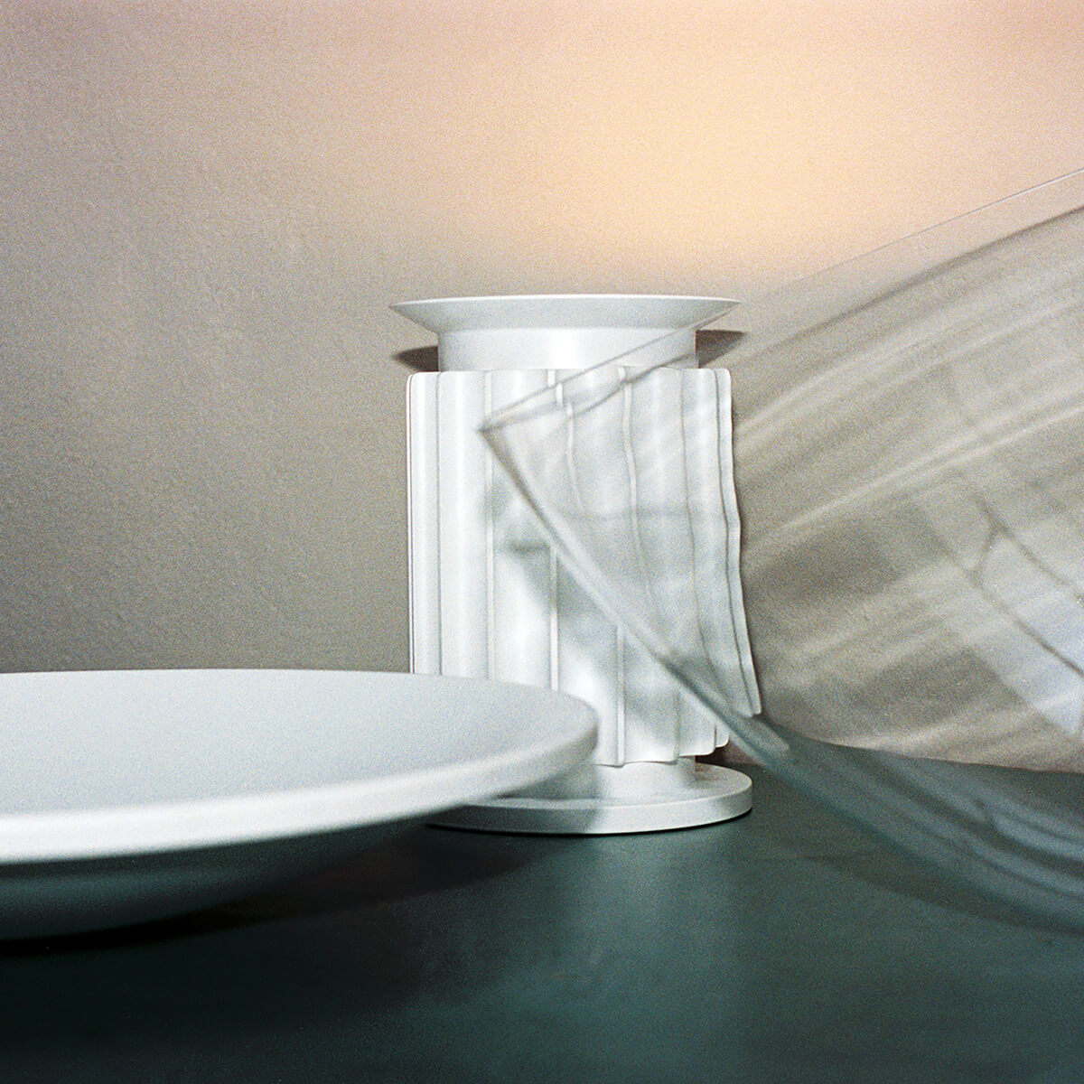 Flos Taccia Small LED Tischleuchte, weiß matt, Bestandteile (©Flos)