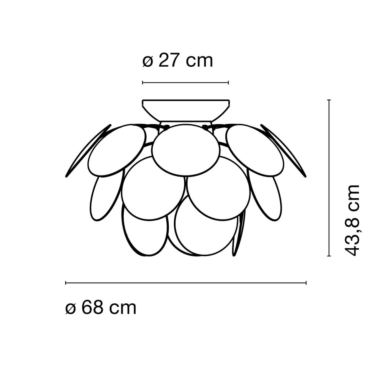 Marset Discocó C68 Deckenleuchte, Maßzeichnung