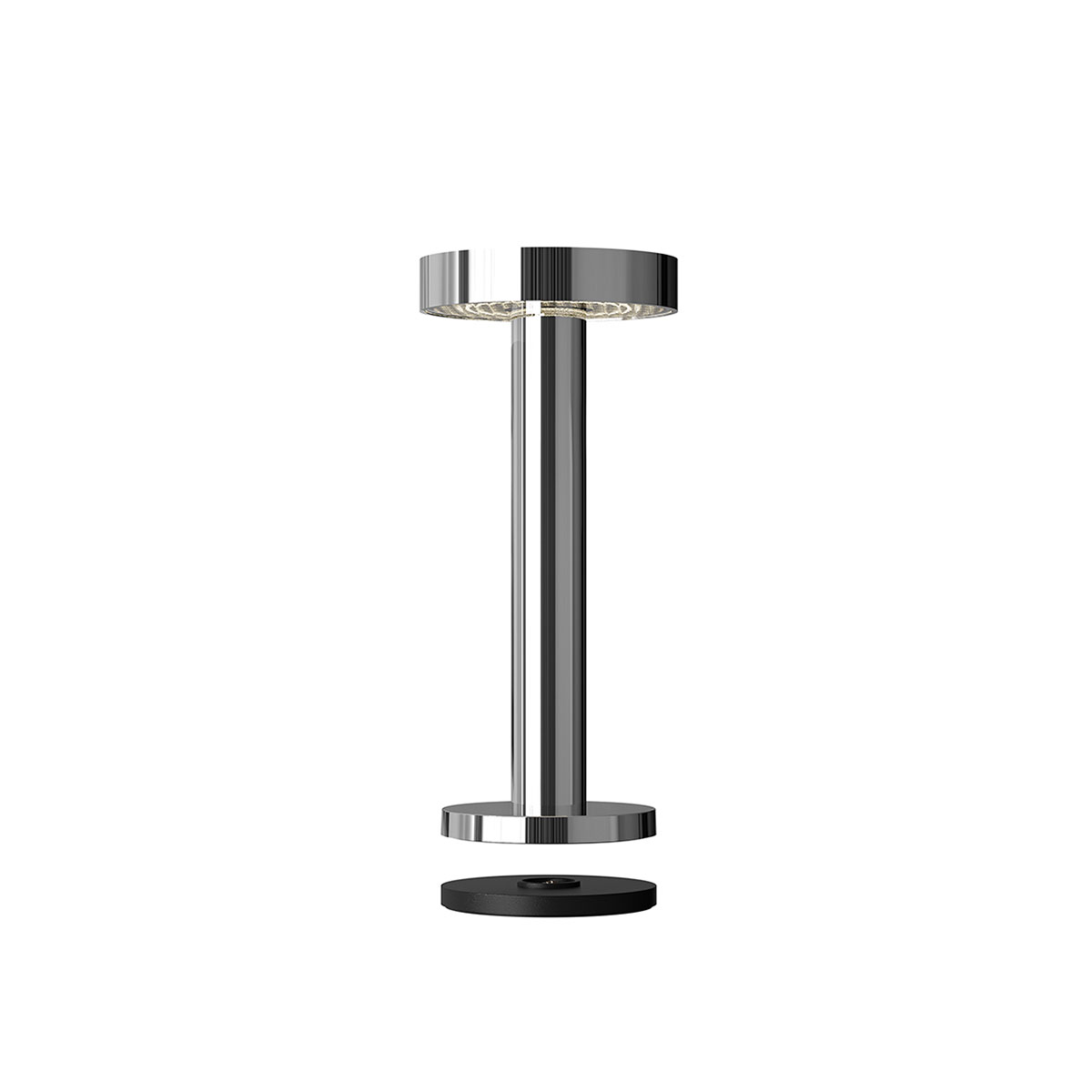 Sompex Boro LED Akkuleuchte, Chrom (Ladestation inbegriffen)