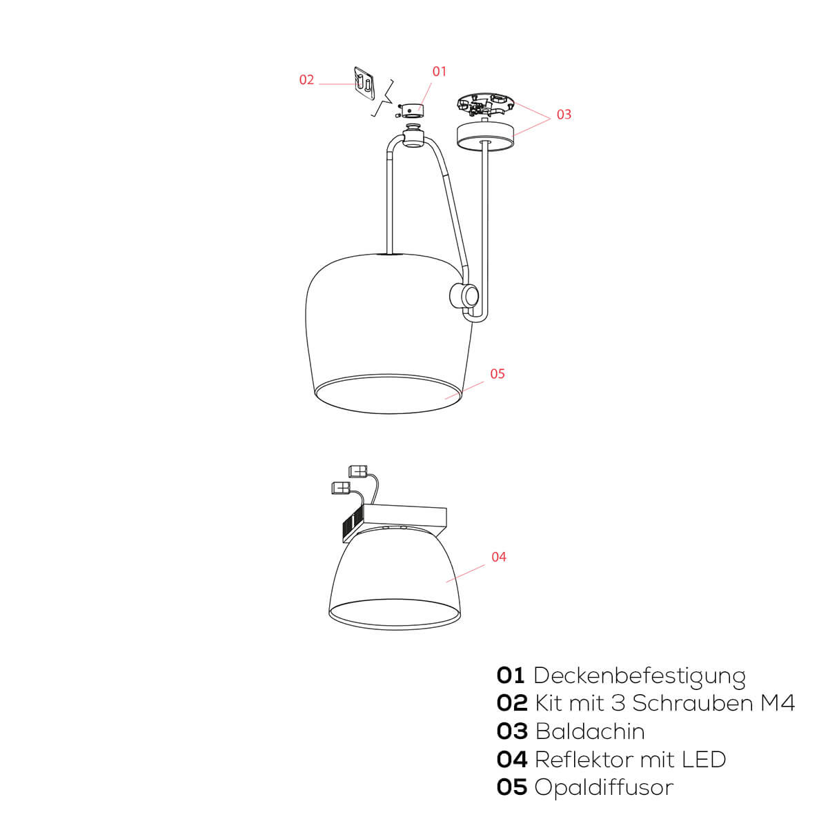 Flos Reflektor mit LED für Aim Small (Nr. 04)