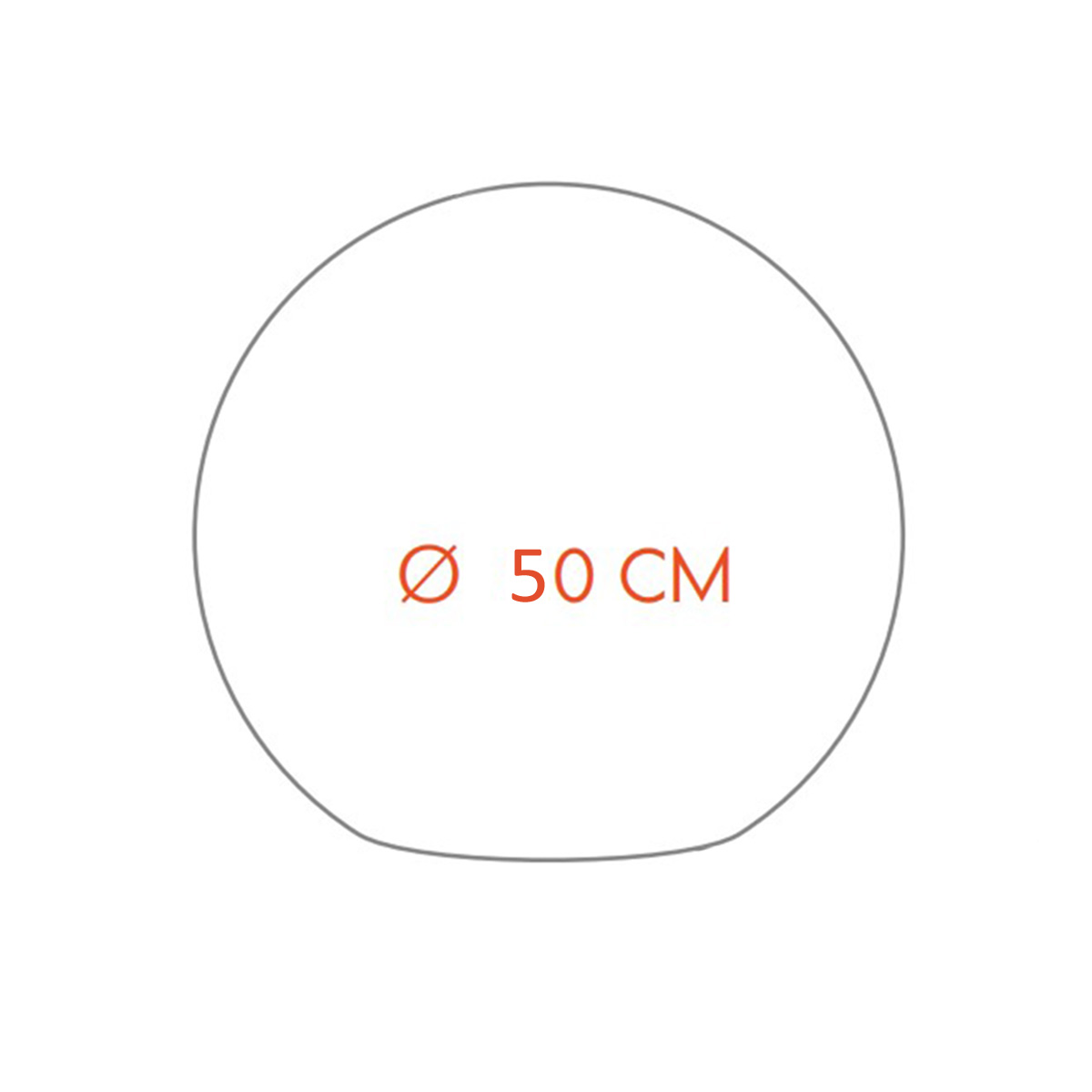 8 seasons design Shining Globe Ø 50 cm LED Solardekoleuchte, Maßzeichnung