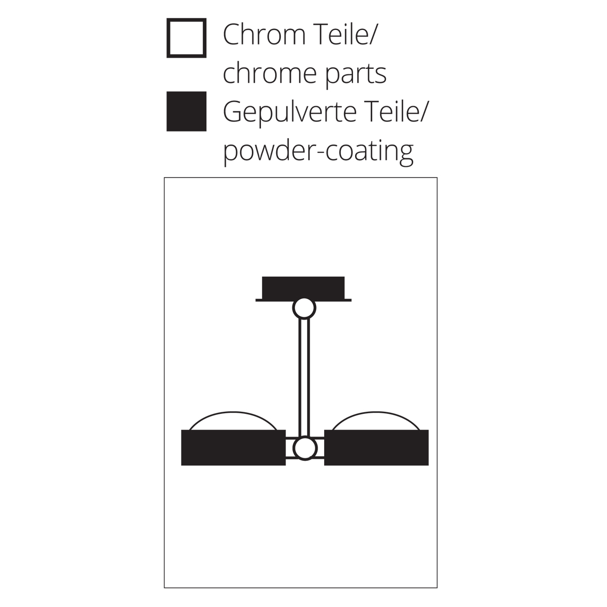 Top Light Puk Wing Twin Wand- / Deckenleuchte, 30 cm, Oberflächenbeschaffenheit