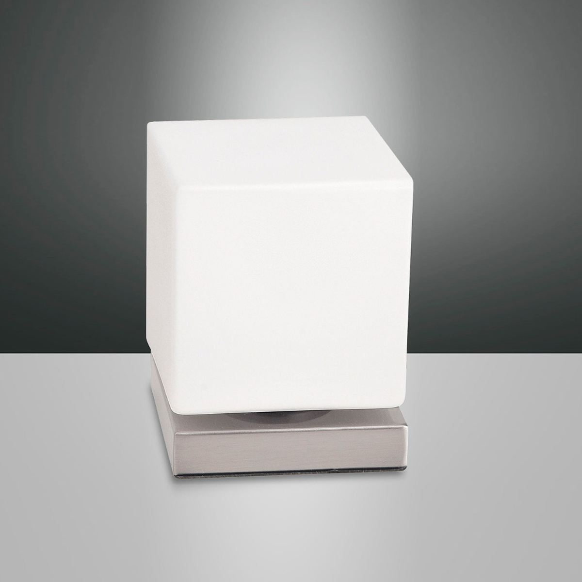 Fabas Luce Brenta LED Tischleuchte, Nickel satiniert
