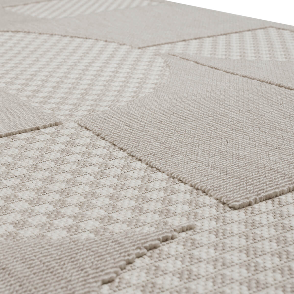 Fatboy Carpretty Catwalk Outdoor Teppich, Jigsaw creme-weiß