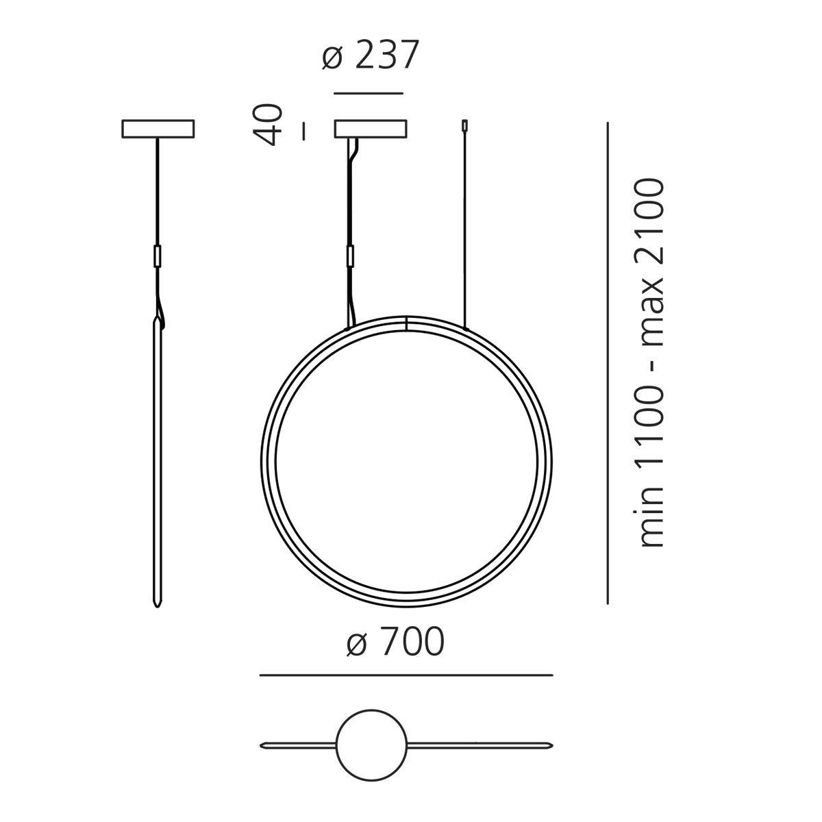 Artemide Design Discovery Vertical 70 LED Sospensione