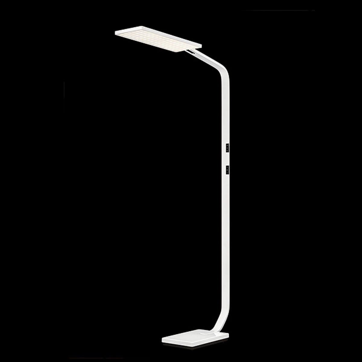 Nimbus Force One Power LED Stehleuchte, weiß hochglänzend