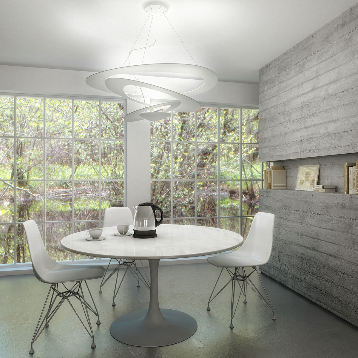 Artemide Design Pirce Sospensione LED, weiß, Anwendungsbild