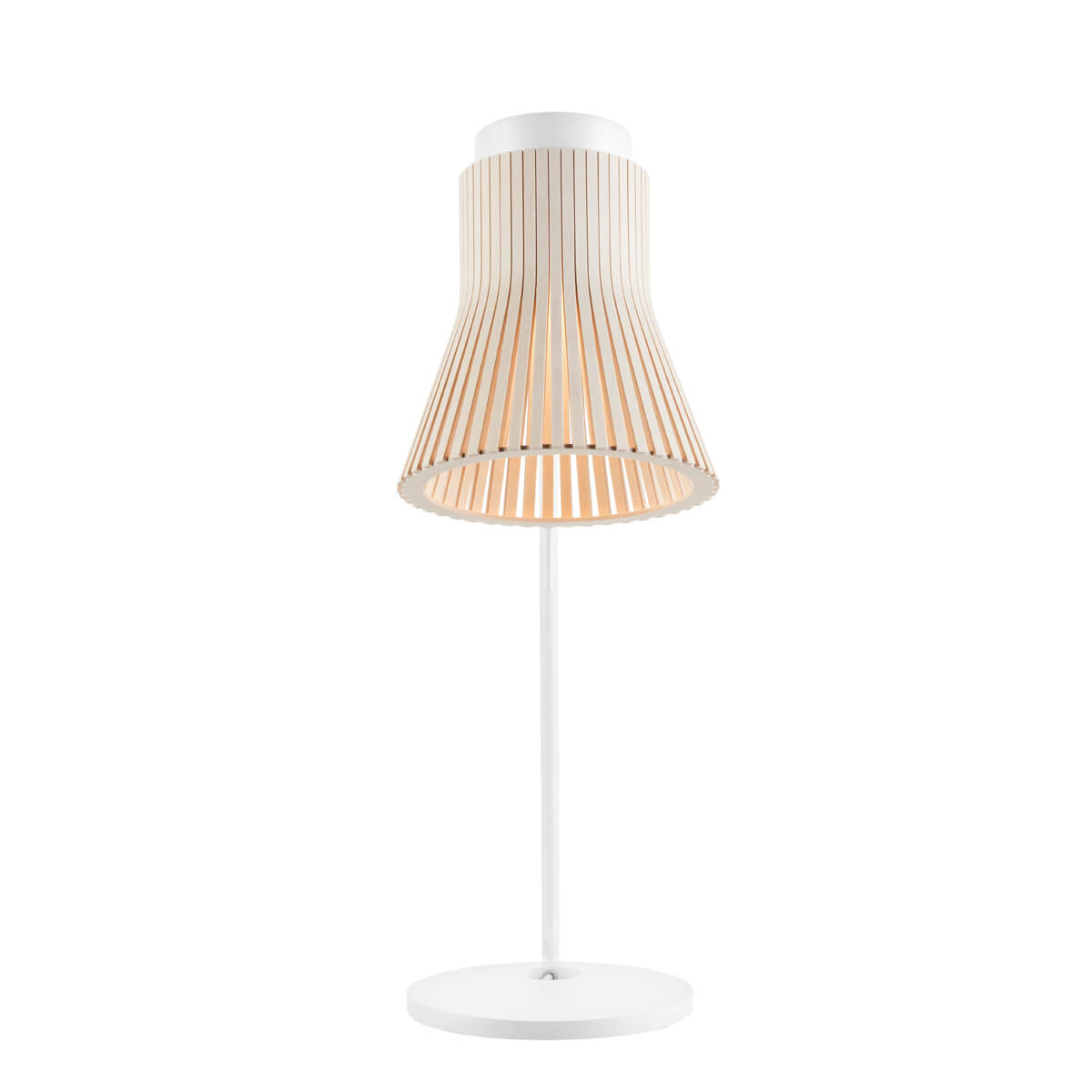 Secto Design Petite 4620 Tischleuchte, weiß, Schirm: Birke natur