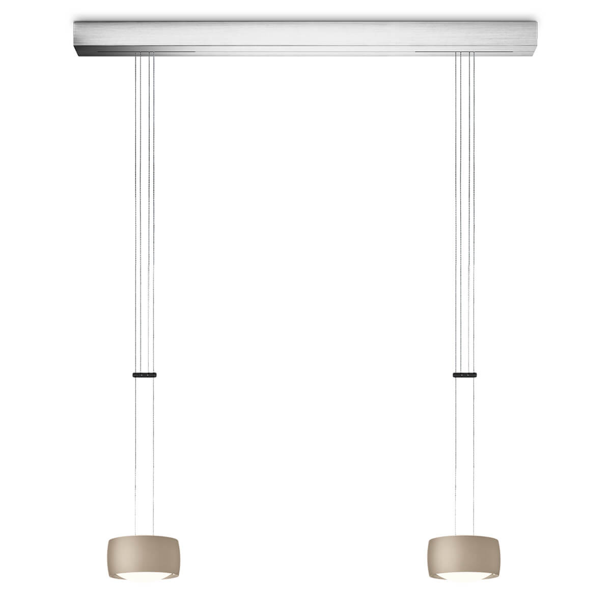 Oligo Grace LED Pendelleuchte, 2-flg., Tunable White, cashmere matt