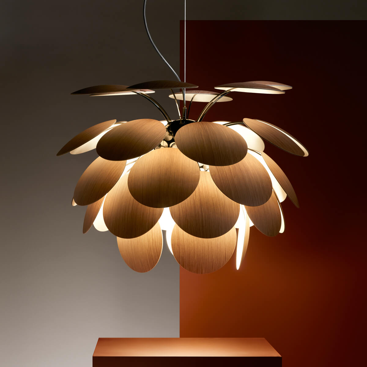 Marset Discocó Wood 68 Pendelleuchte, amerikanische Eiche