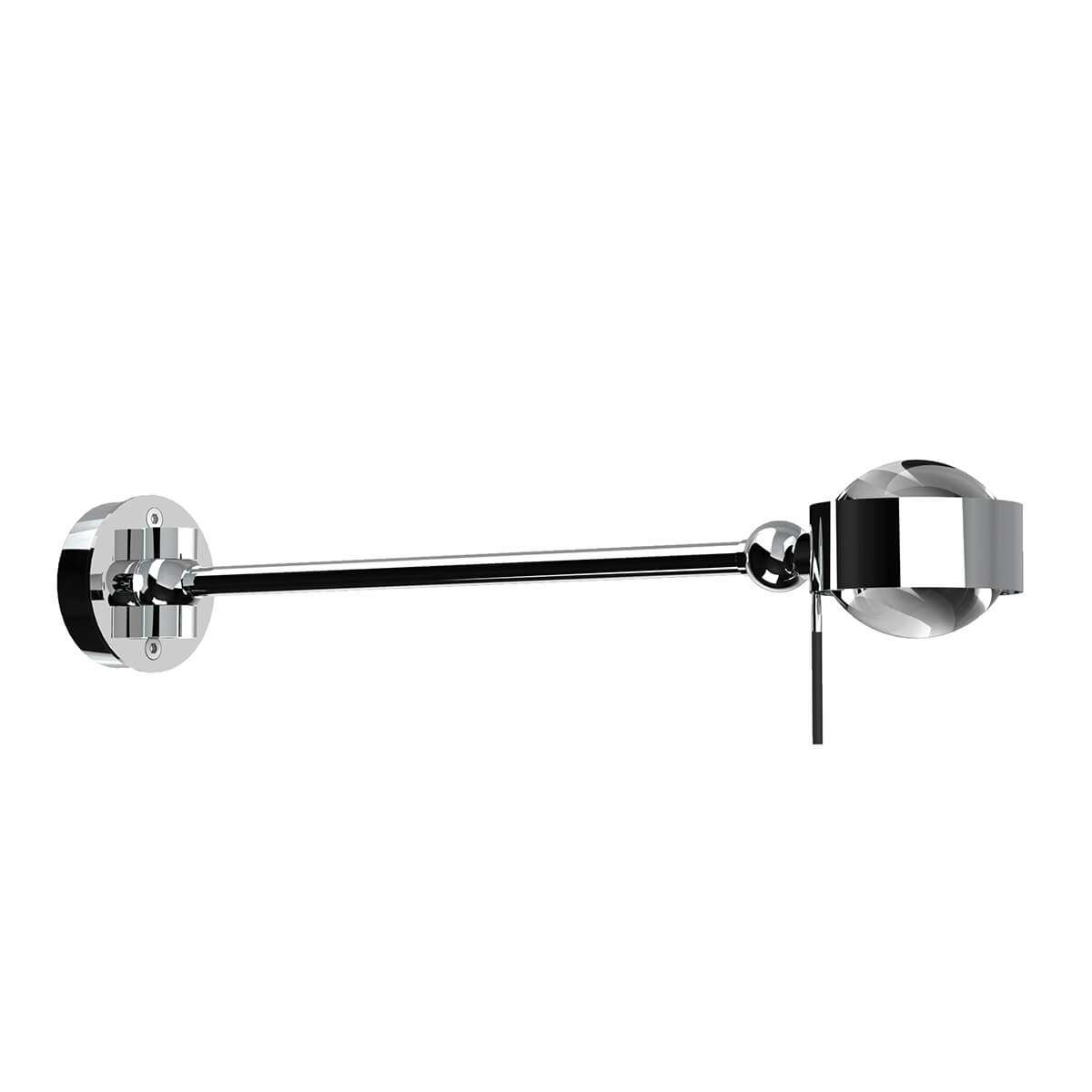 Top Light Puk Mini Hotel Wandleuchte, 30 cm, Gehäuse, Chrom, mit Linse klar / Linse klar (nicht inbegriffen)