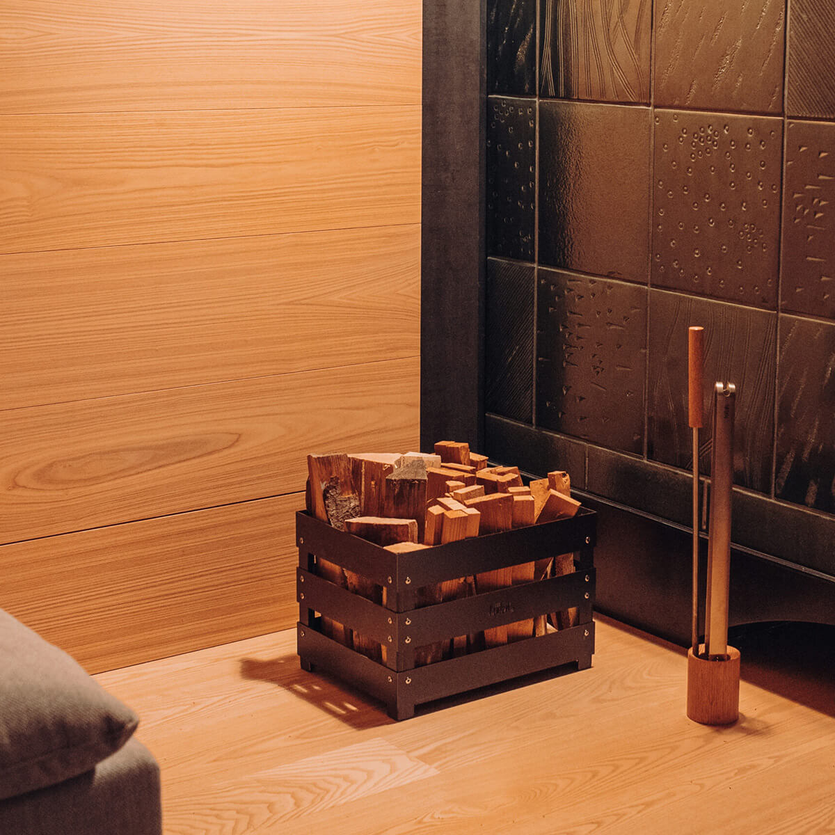 Höfats Feuerwerkzeug-Set, 3er-Set, Edelstahl / Holz