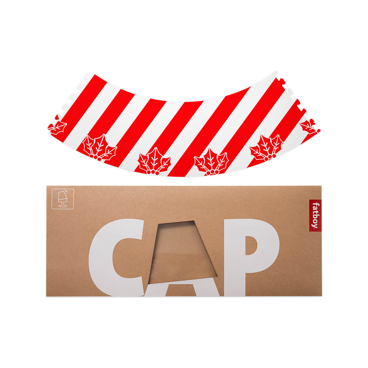 Fatboy X-mas Cooper Cappie Stripemas für Edison the Petit, rot-weiß, Verpackung