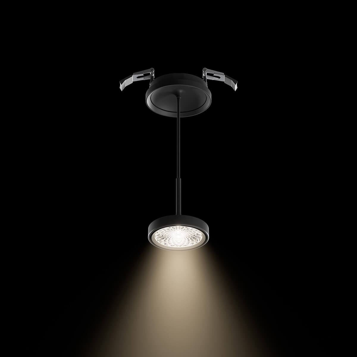 Sigor Nivo LED Einbau-Pendelleuchte, mattschwarz