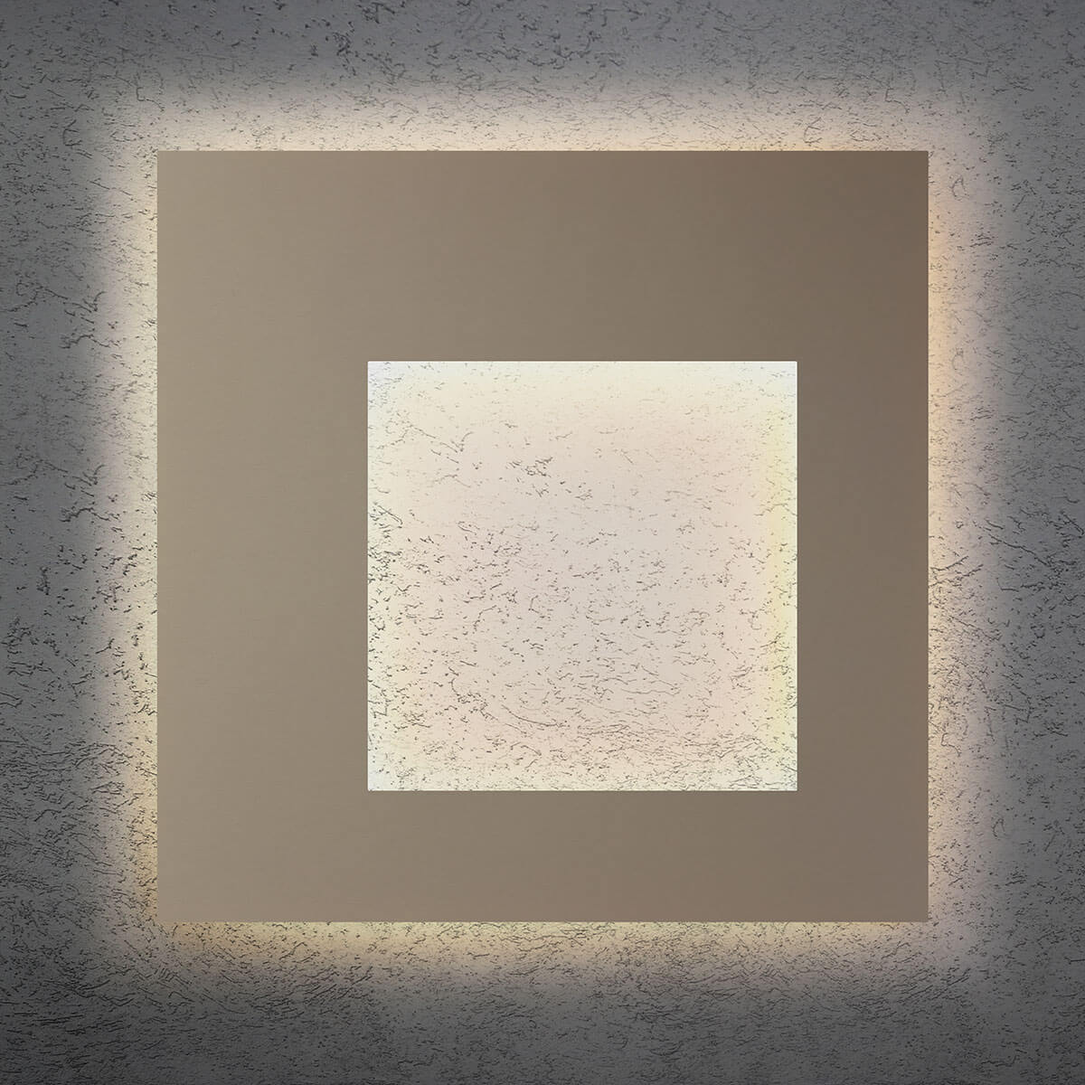 Escale Blade-Q Open LED Wand- / Deckenleuchte, 79 x 79 cm, mit Casambi-Modul, taupe eloxiert