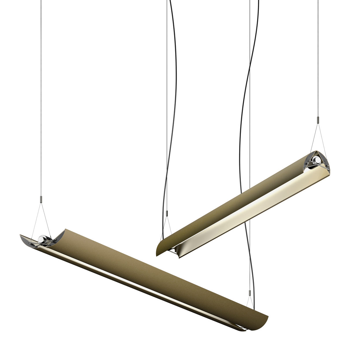 Belux UpDown LED Pendelleuchte 30, olive