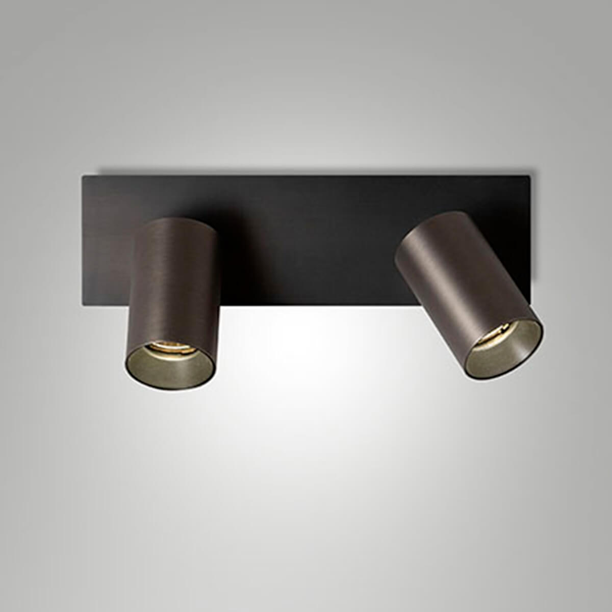 Fabas Luce Flores Deckenstrahler, 2-flg., schwarzchrom