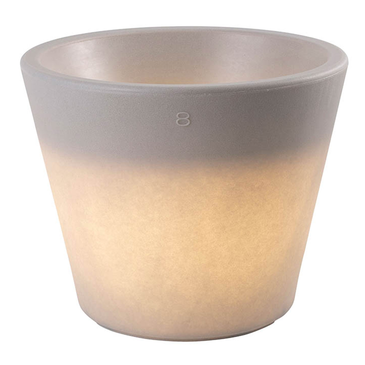 8 seasons design Shining Classic Pot XM Pflanztopf / Dekoleuchte, grau