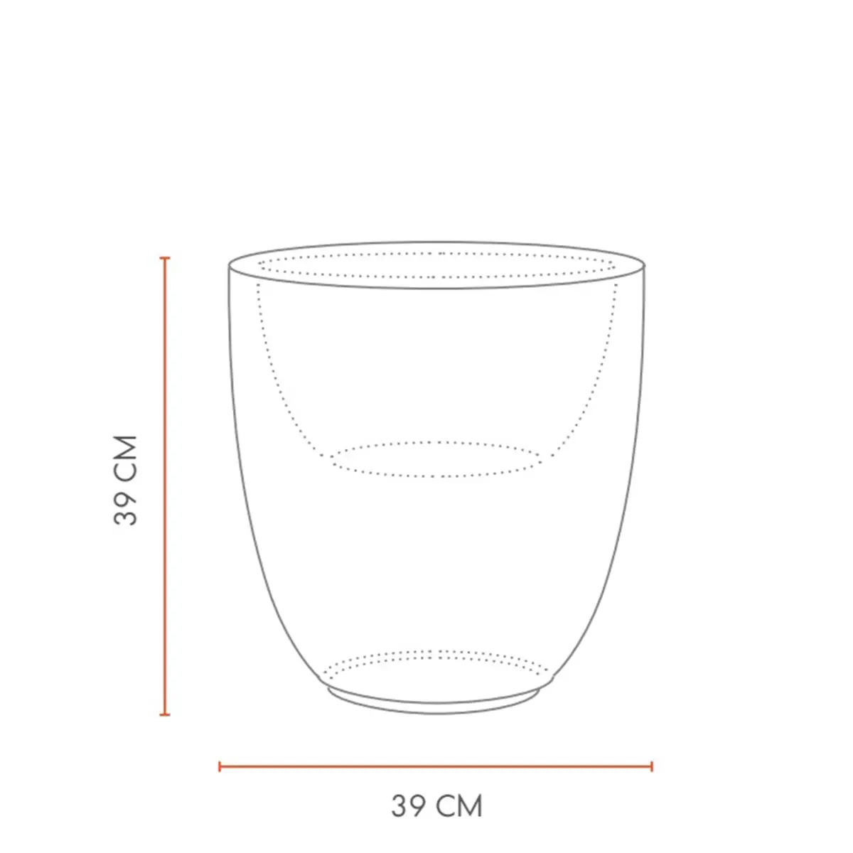 8 seasons design Shining Curvy Cooler Dekoleuchte & Weinkühler, Maßzeichnung