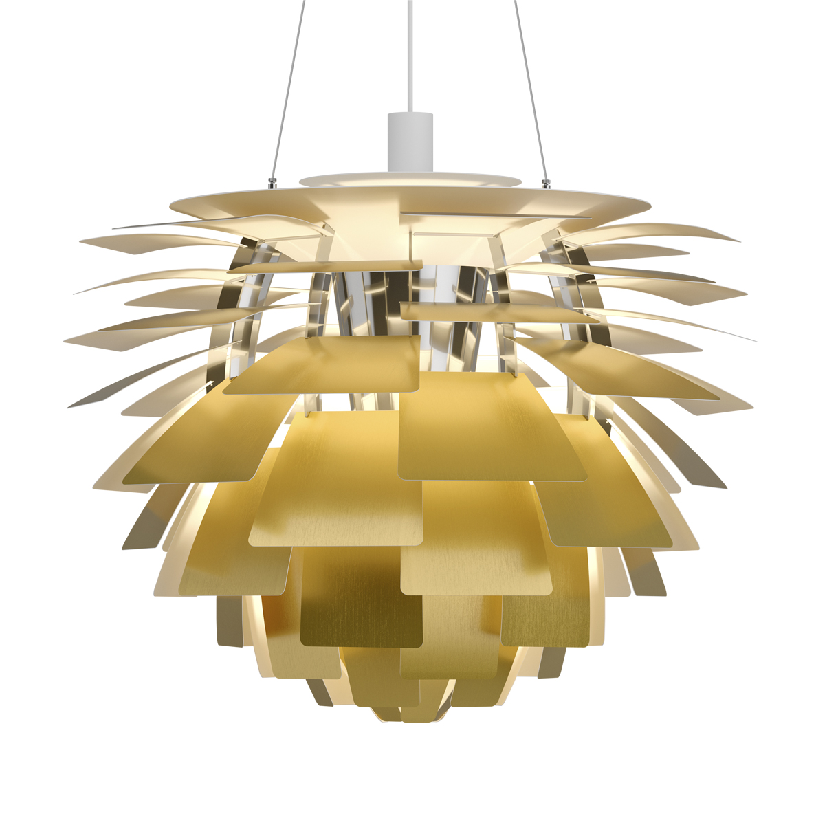 Louis Poulsen PH Artichoke LED Pendelleuchte, Ø: 72 cm, Messing