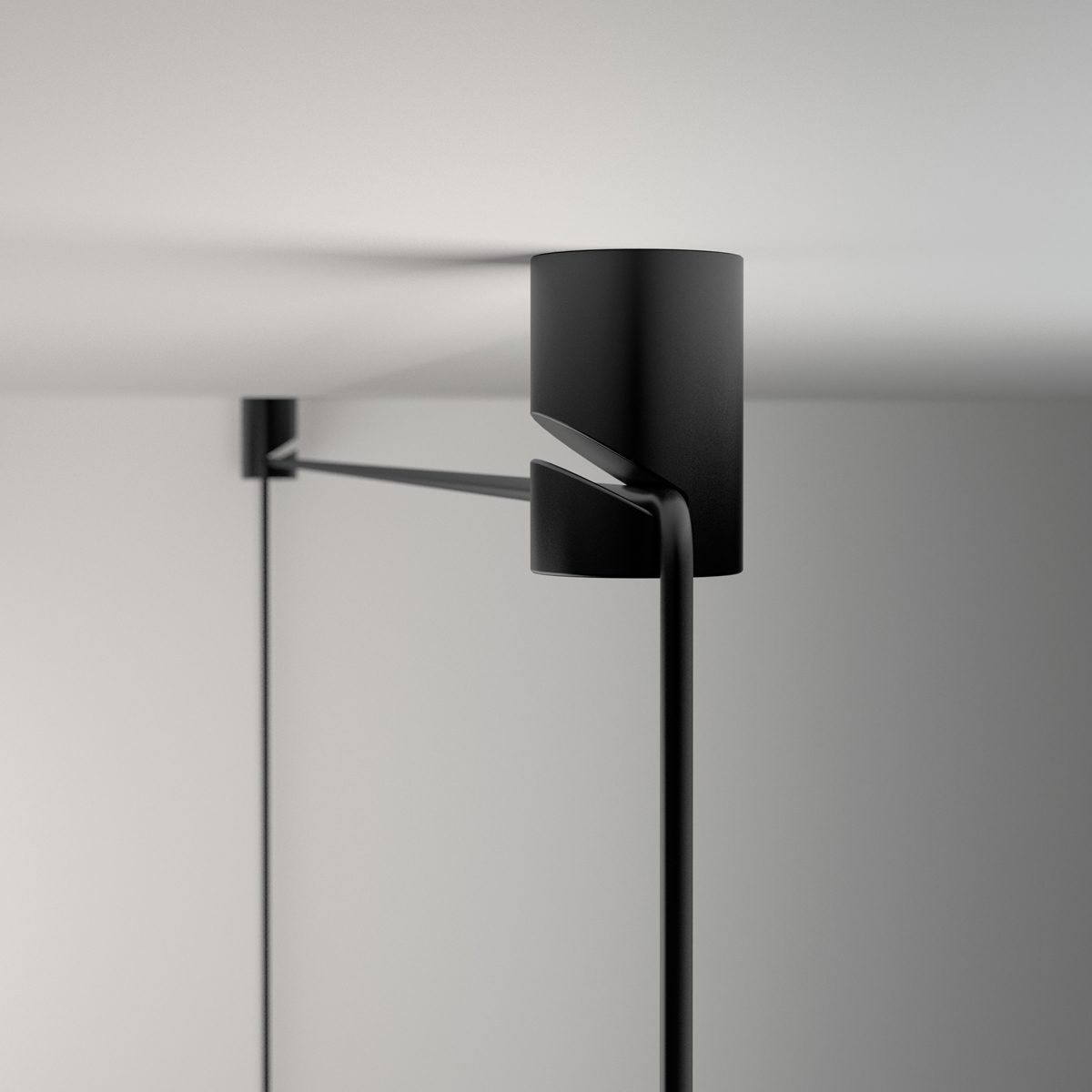 Vibia Wireflow LED 0347 Pendelleuchte, schwarz, Kabelaufhänger