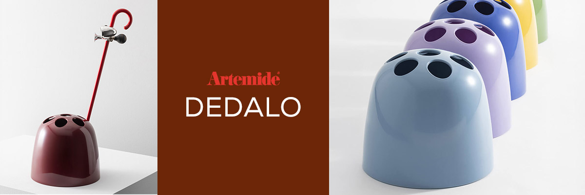 Artemide Dedalo umbrella stand in different colors as a design object