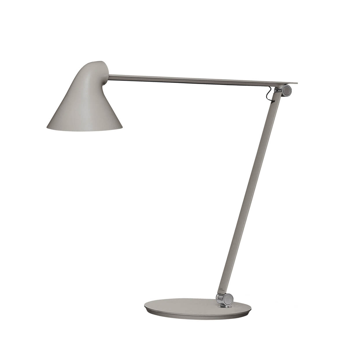 Louis Poulsen NJP LED Tischleuchte, hellgrau Aluminium