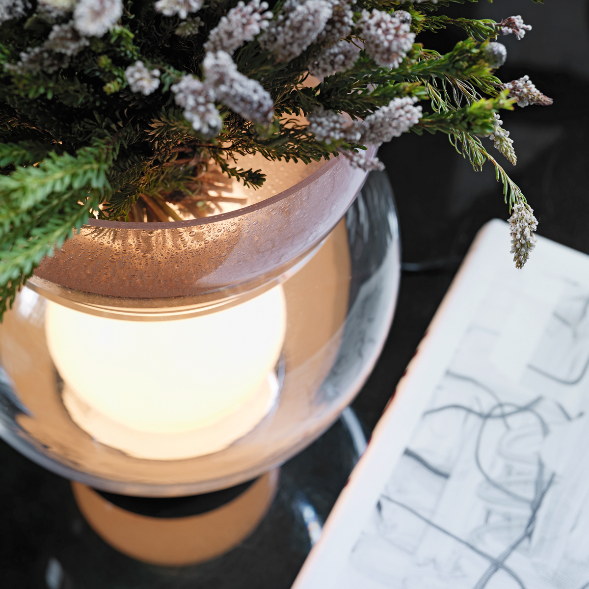 Fontana Arte Giova Tischleuchte, Glas