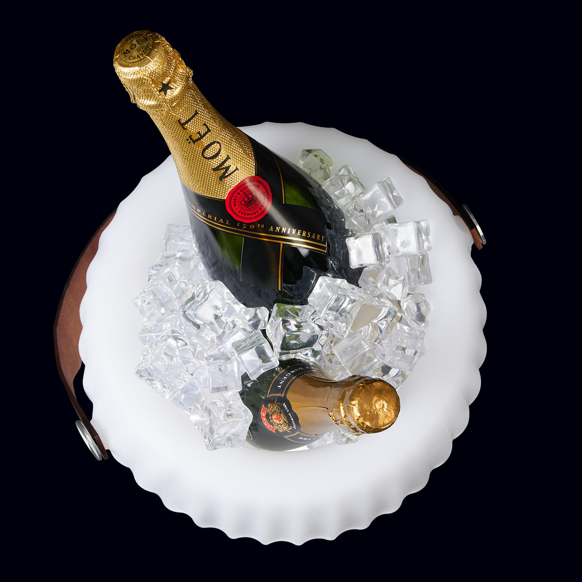 Joouls The Joouly Bowl M LED Akkuleuchte, Bluetooth Lautsprecher & Weinkühler, weiß, Innenfach zum Befüllen mit Eiswürfeln und Getränken