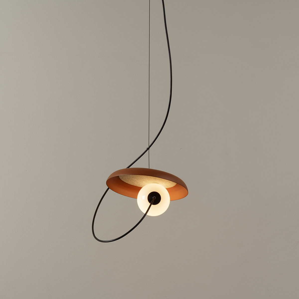 Milan Wire Pendelleuchte, Ø: 24 cm, Kupfer