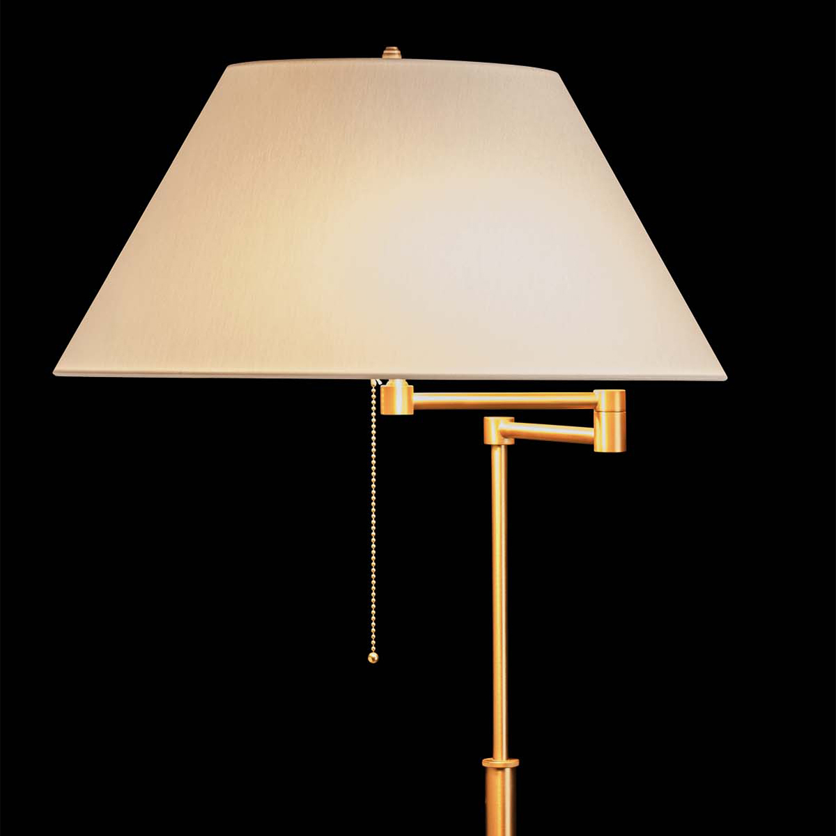 Holtkötter 2541 Stehleuchte, Messing antik, Chintz champagner