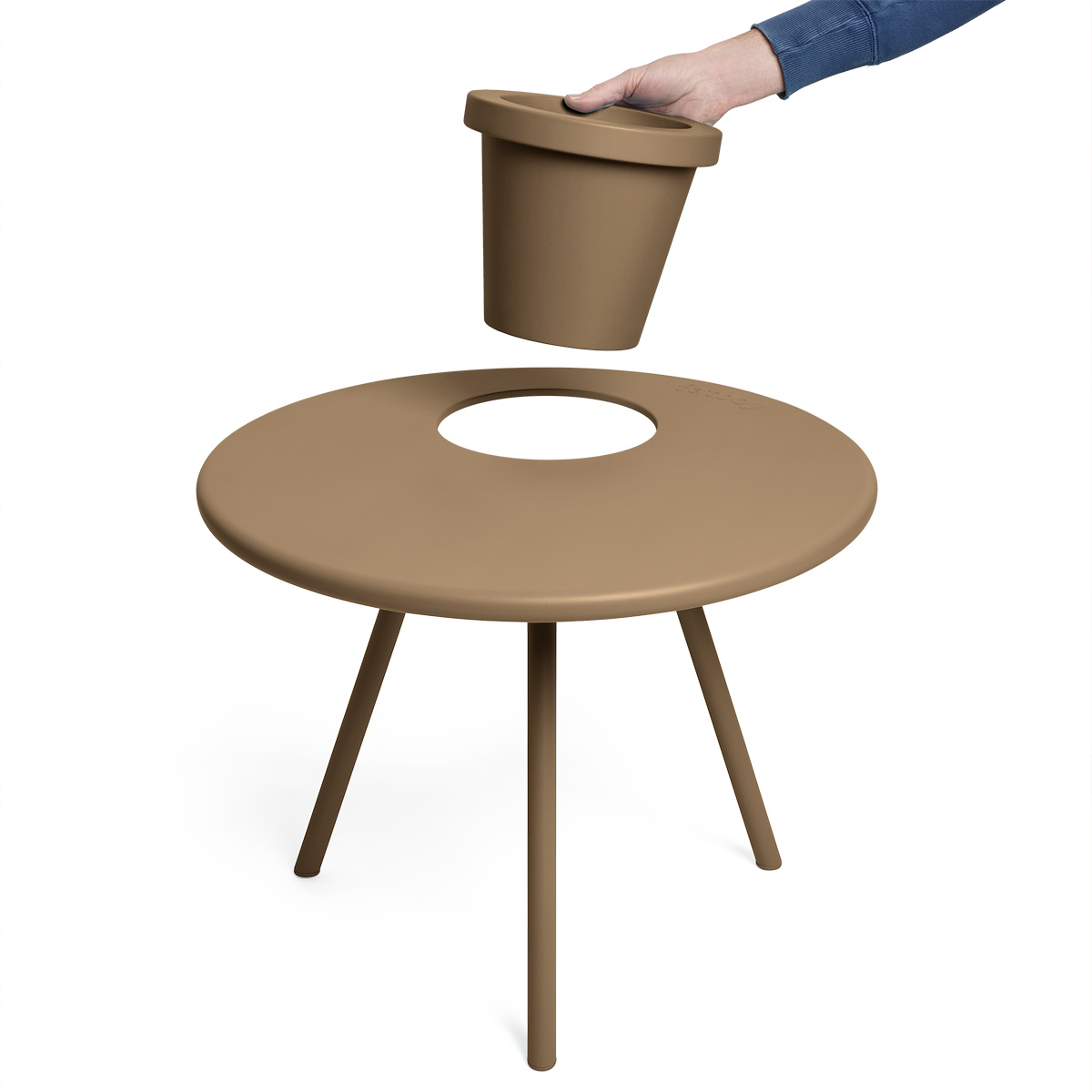 Fatboy Bakkes Beistelltisch mit Blumentopf, Mochaccino (braun)