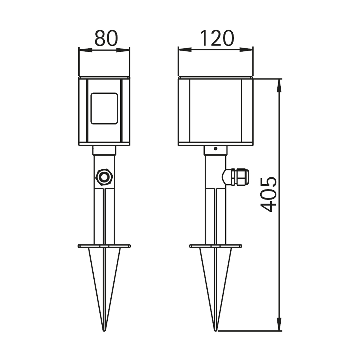 Albert Leuchten 66210 Steckdosenspieß, 2-fach