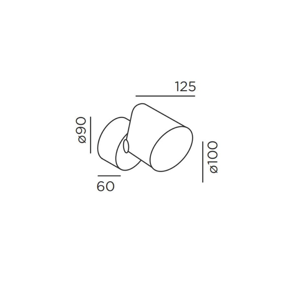 IP44.DE Stic LED Außenwand- / Decken- / Bodenleuchte, Maßzeichnung