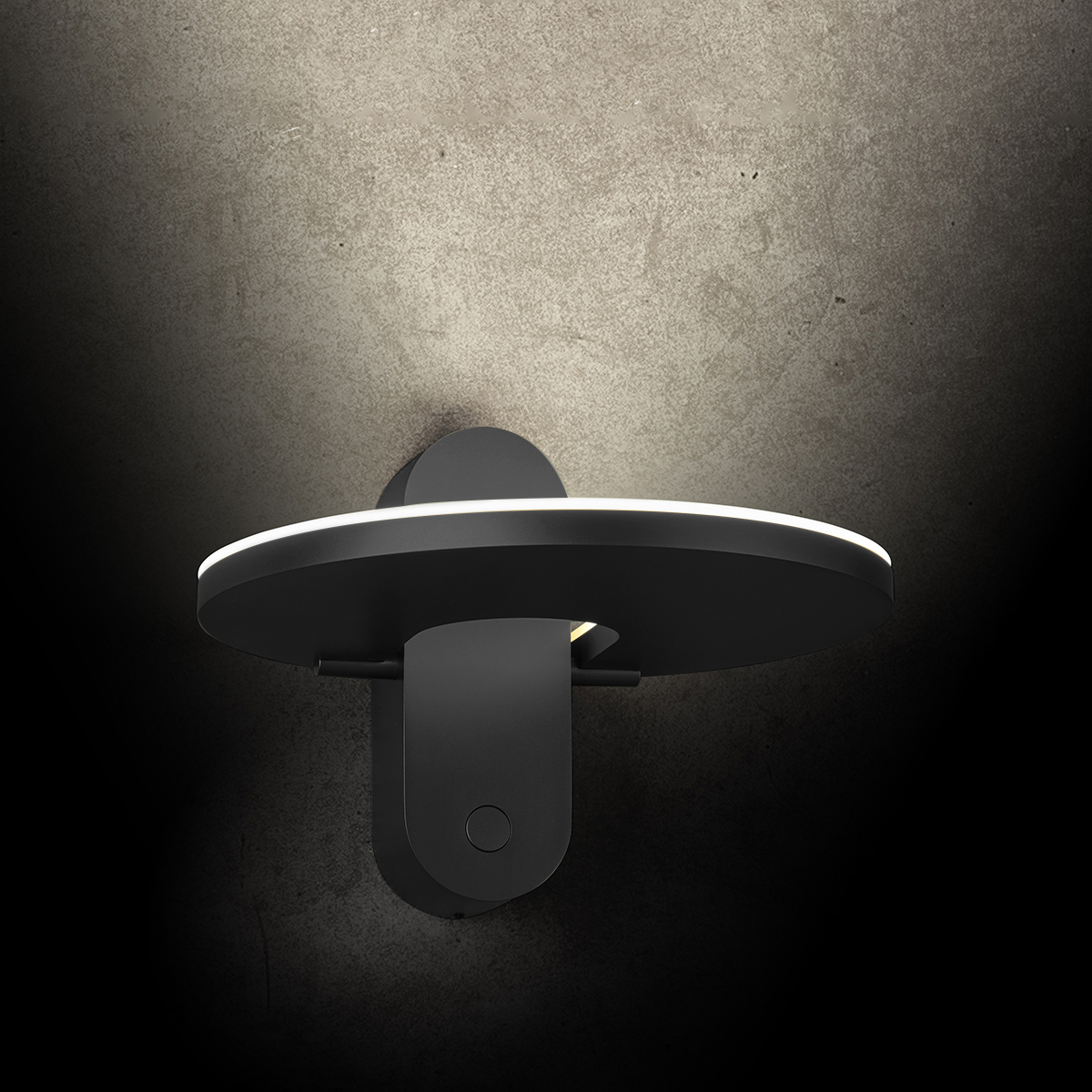 Holtkötter Supernova WD LED Wandleuchte, mit Tastdimmer, schwarz