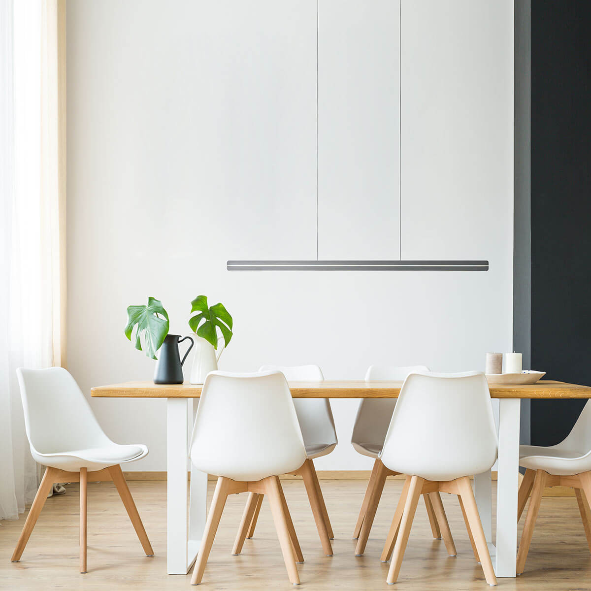 Bopp Switch LED Pendelleuchte, geschliffen / Aluminium eloxiert