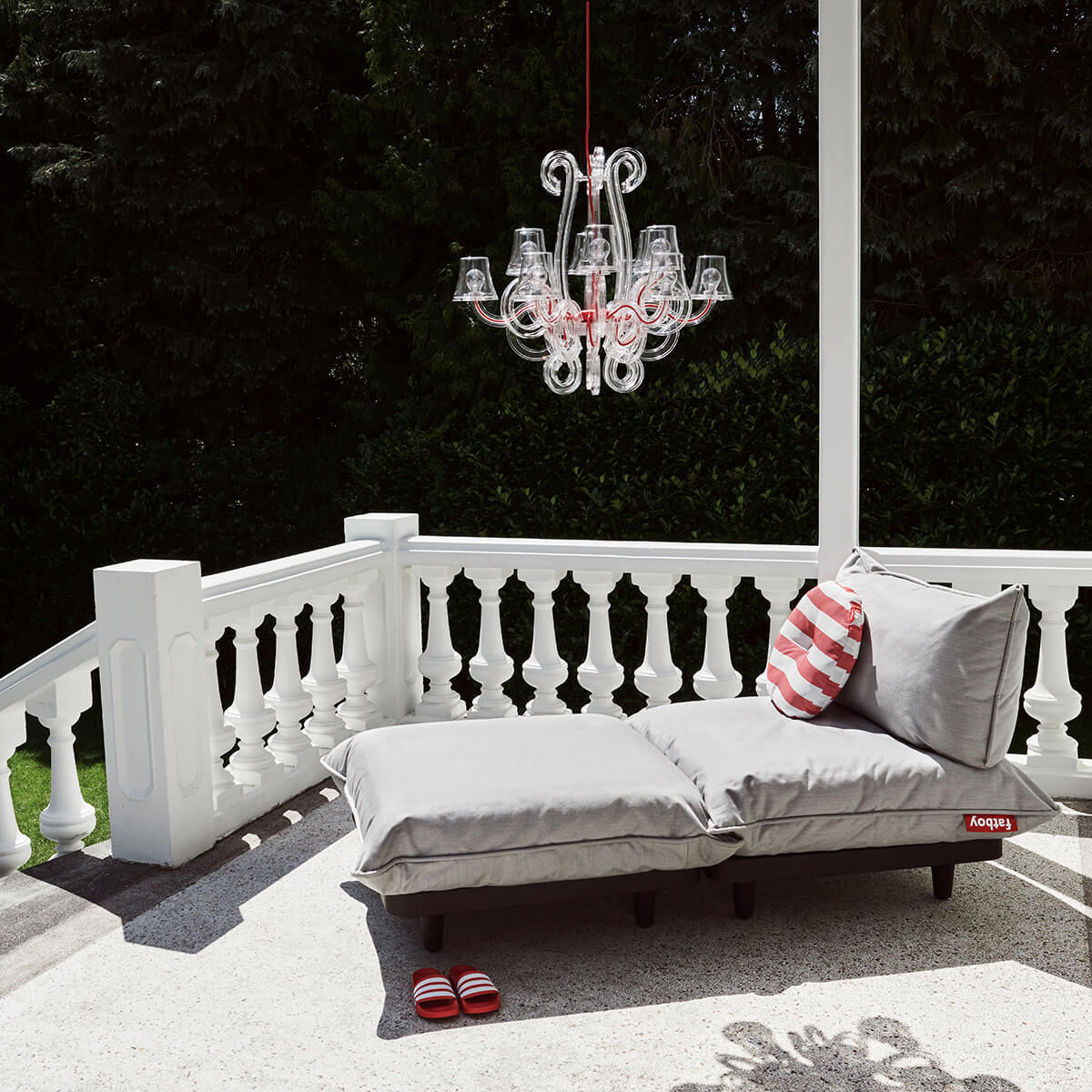 Fatboy Rockcoco 12.0 LED Outdoor Pendelleuchte, transparent