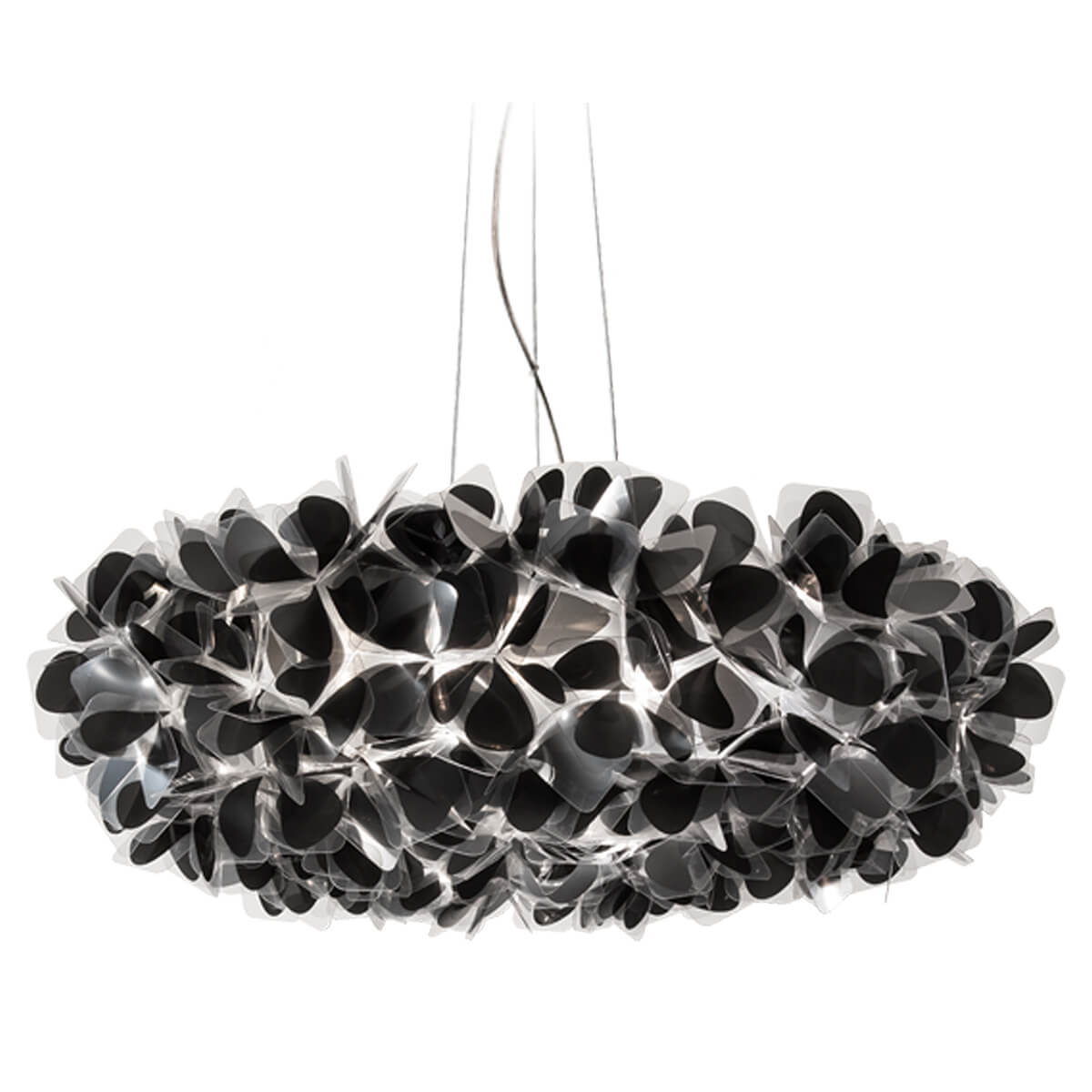 Slamp Clizia Mama non Mama Suspension 130, schwarz, Kabel: transparent