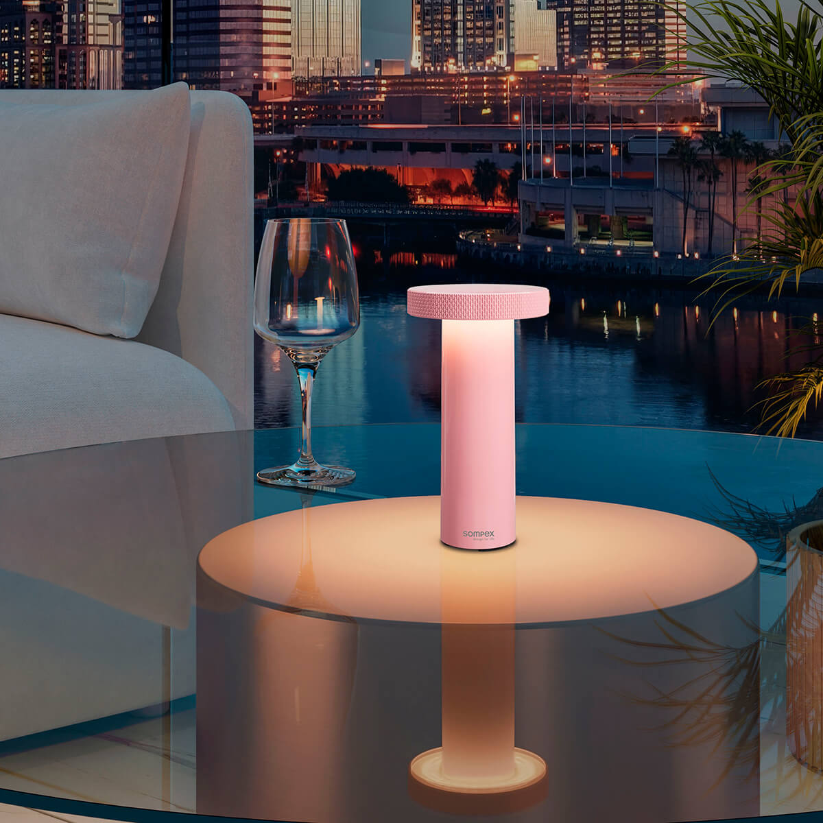Sompex Volume LED Akkuleuchte, rosa