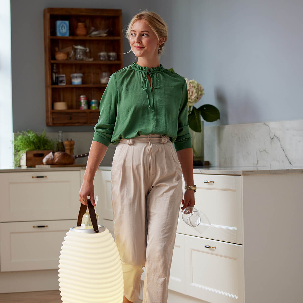 Kooduu Synergy 2.0 LED Akkuleuchte, Bluetooth Lautsprecher & Weinkühler, 50 (medium, Höhe: 56 cm)