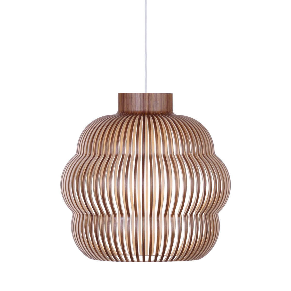 Walnut veneer, cable: white