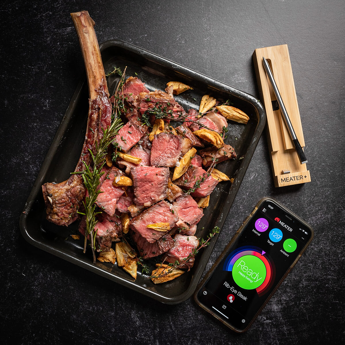 Meater MEATER Plus Bluetooth Fleischthermometer, max. 50 m kabellose Reichweite