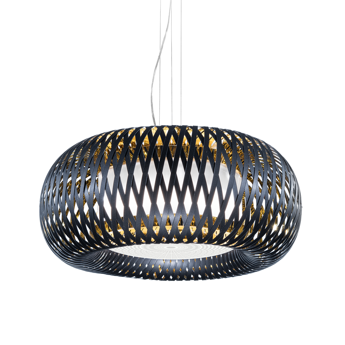 Slamp Kalatos Suspension, black/gold (schwarz/golden)