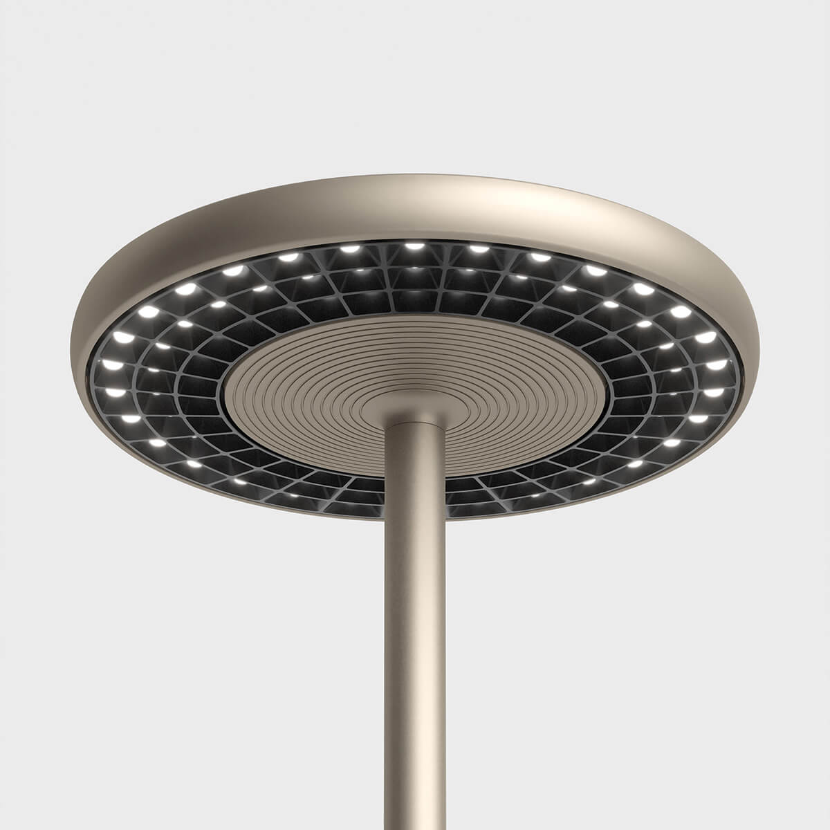 Rotaliana Sol F1 LED Stehleuchte, Struktur: Bronze matt, Raster: weiß matt